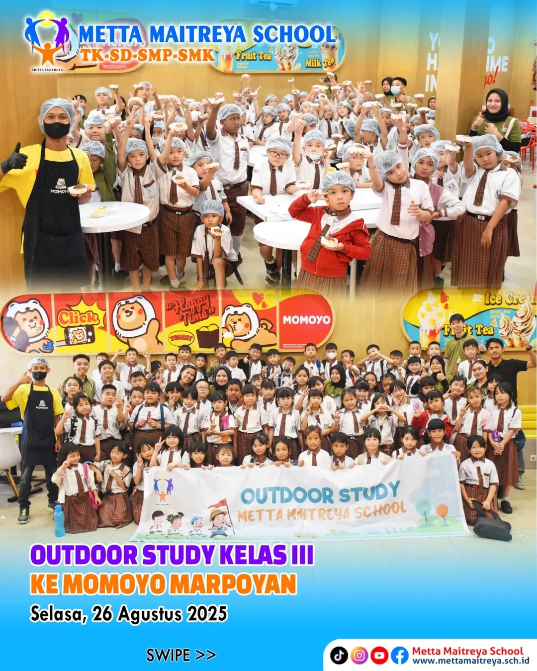 Outdoor Study Momoyo Marpoyan Peserta Didik Kelas III SD Metta Maitreya